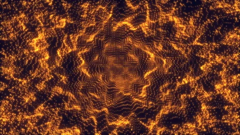 Abstract loopable Gold cg motion waving dots background Stock Footage 94082420