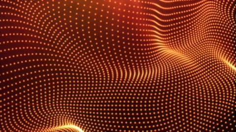 Abstract loopable Gold cg motion waving dots background 库存影片 94090927