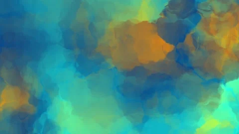 Abstract loopable watercolor washes blending teal and green hues, artistic Vídeo Stock 331188791