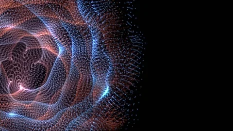 Abstract loopable wavy blue and orange background. Stock Footage 94090440