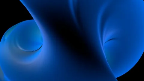 Abstract looped 3D animation. Large blue neon figure. Video stock 257180166