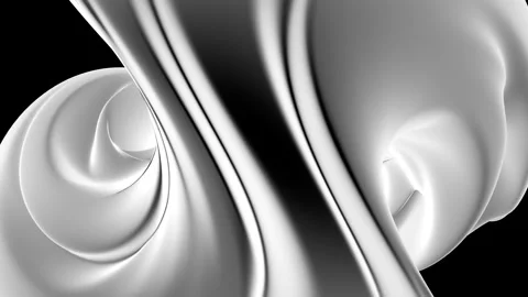 Abstract looped 3D animation. Large white neon figure. Stock Footage 264753848