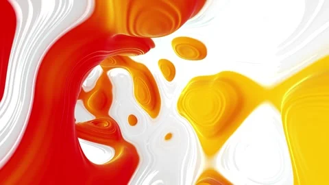 Abstract looped 3d white orange red tunnel rotation animation Video stock 341152691