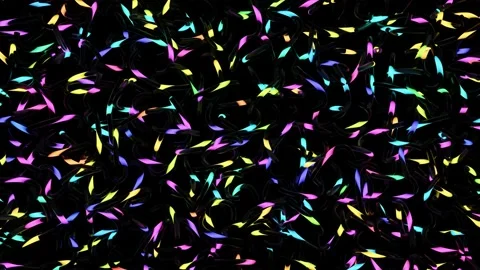 Abstract looped 4k dark background with multicolored neon light runing on curved Stock Footage 148509591
