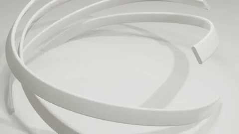 Abstract looped animated background. gray sticks twisted in a semicircle rotate  Stock Footage 155565620