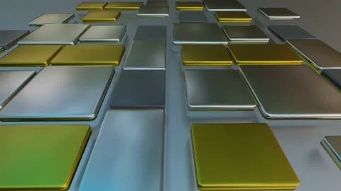 An abstract looped animated background of increasing and decreasing 3D tiles. 3d Stock Footage 155565518