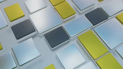 An abstract looped animated background of increasing and decreasing 3D tiles. 3d Stock Footage 155565530