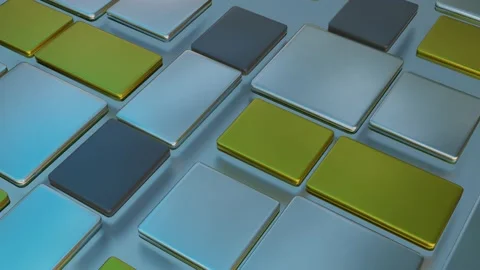 An abstract looped animated background of increasing and decreasing 3D tiles. 3d Stock Footage 155565538