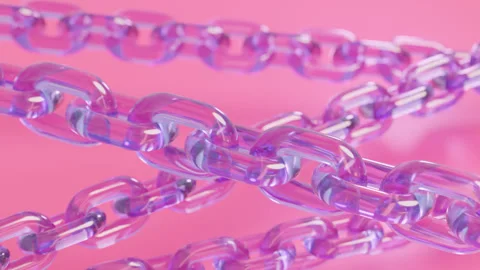 Abstract looped animation of chains. 3d render realistic style 動画素材 300179324