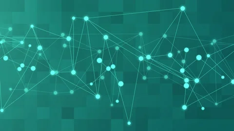 Abstract looped animation data network. connection. Block chain global network Stock Footage 151160554