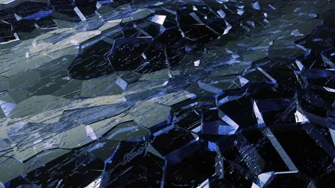 Abstract looped animation of waves with cracked surface. Video stock 129493553