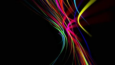 Abstract looped background in 4k with multicolor light streaks, light and bokeh Stock-Footage 140983636
