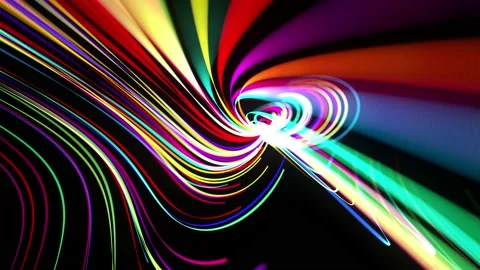 Abstract looped background in 4k with multicolor light streaks, light and bokeh Stock Footage 140983706