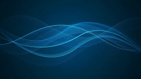 Abstract Looped Background | Blue Edition | Wavy Lines Stock Footage