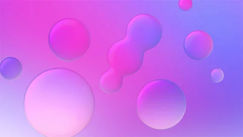 Abstract looped background with morphing circles and spheres Stock Footage 141146879