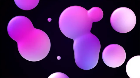 Abstract looped background with morphing circles and spheres Video stock 141147019