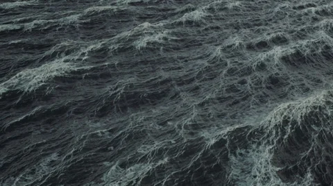 Abstract looped background seamless loop, aerial view of rough stormy ocean Stock Footage 36296113