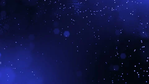 Abstract looped dynamic composition of luminous particles like garland fly in Stock Footage 98056653