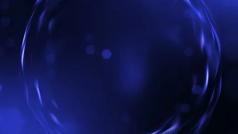 Abstract looped dynamic composition of luminous particles like garland fly in Stock Footage 98057118