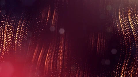 Abstract looped dynamic composition of luminous particles like garland. Abstract Stock Footage 98057352