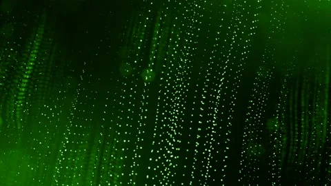 Abstract looped dynamic composition of luminous particles like garland. Abstract Stock Footage 98058246