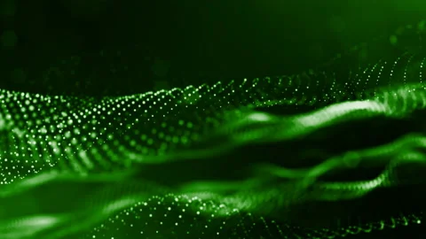 Abstract looped dynamic composition of luminous particles like garland. Abstract Stock Footage 98058581