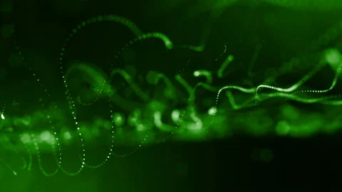 Abstract looped dynamic composition of luminous particles like garland. Abstract Stock Footage 98058740