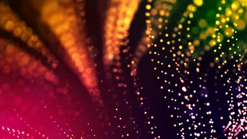 Abstract looped dynamic garlands of luminous particles for decoration of Video stock 95895085