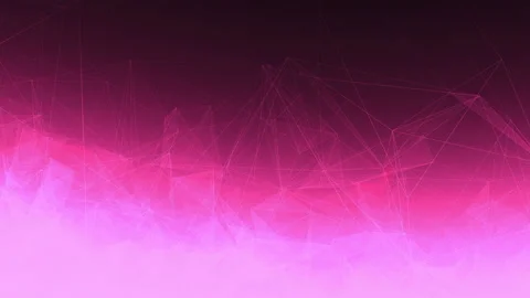Abstract Looped Pink Plexus Polygons on Dark Gradient Background Vidéo 133219523
