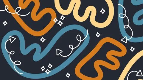Abstract Looped Shapes Background Stock Illustration