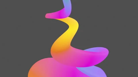 Abstract looping 3d animation, liquid wavy shape changing gradient colors Stock Footage 316091366