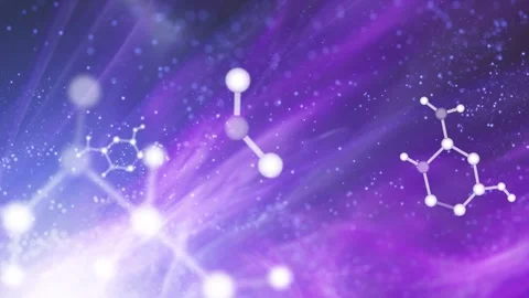 Abstract looping 3d chemistry molecule bonds motion animation Stock Footage 332815172