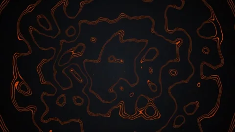Abstract Looping Animation of Fiery Orange Wavy Lines Resembling a Thermal Heat  Stock Footage 317447638