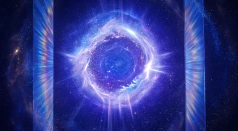 Abstract looping animation Psychedelic iridescent holographic ribbons twist Stock Footage 331455799