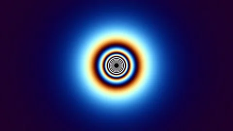 Abstract looping animation showing expanding circular gradient in blue and .. Stock Footage 320219712