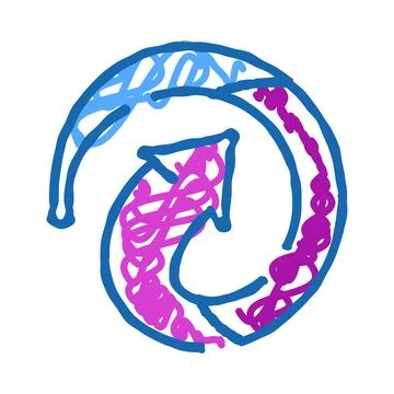 Abstract looping arrow representing cycle refresh and reload イラスト素材