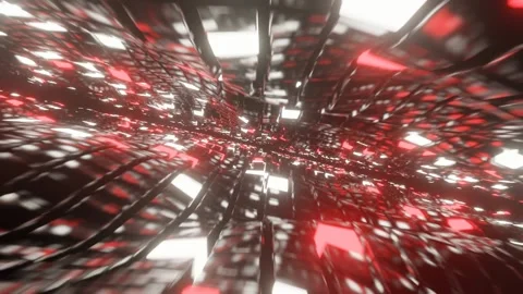 Abstract looping cyberspace waves 3d render Stock Footage 149875288