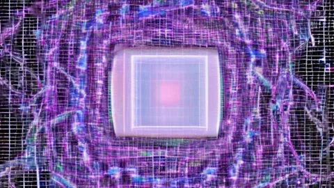 Abstract looping digital background Stock Footage 213343531