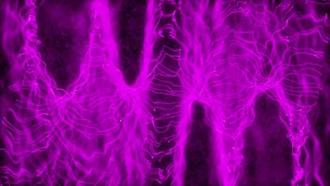 Abstract looping energy waves from particles of futuristic high-tech glowin.. Video stock 331653949