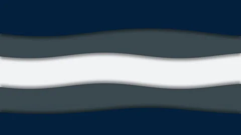 Abstract Looping Flat Background with Blue, Gray, and White Waves Stock Footage 303560025