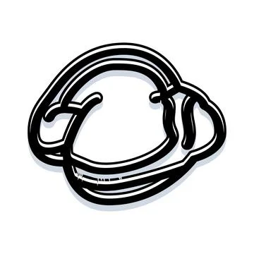 Abstract looping line art graphic design element Illustrazione stock