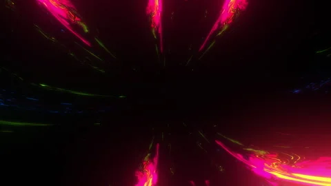 Abstract Looping Rays glowing V 3 Stockbeeldmateriaal 318109414