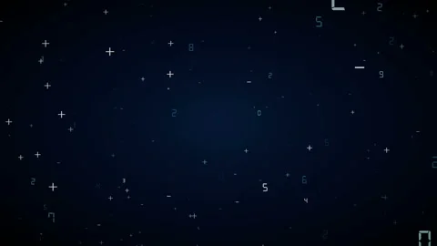 Abstract looping shapes animation.Digits, plus and minus. Stock Footage 149310082