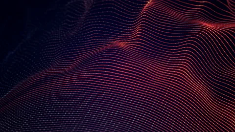 Abstract looping technology stripes background concept.Strings particles Video stock 164919977