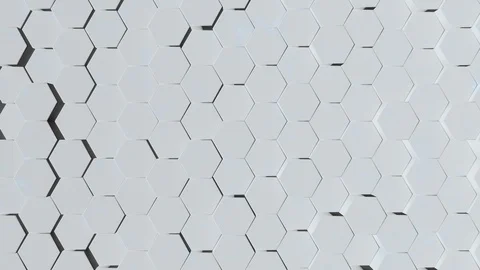 Abstract Looping Video Background White Hexagon Stock Footage 109185769