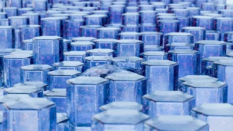 Abstract lotion Serum drop reduce  wrinkled saggy skin cells, Hexagonal Blue Stock Footage 275033411