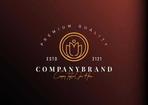 Abstract lotus logo design. Vector illustration of abstract lotus monoline de Illustration