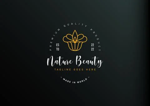 Abstract lotus logo design. Vector illustration of abstract lotus monoline de 스톡 일러스트