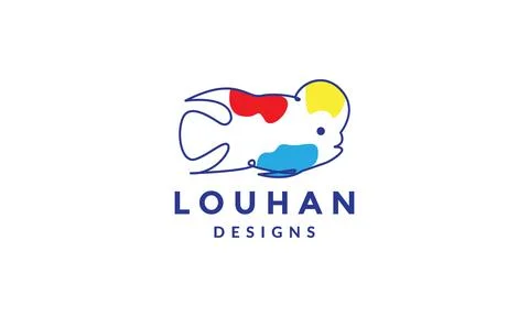 Abstract louhan fish logo vector icon illustration design Stock Illustration