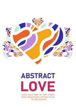 Abstract love background. design material. cover page, poster, banner, design Stock Illustration